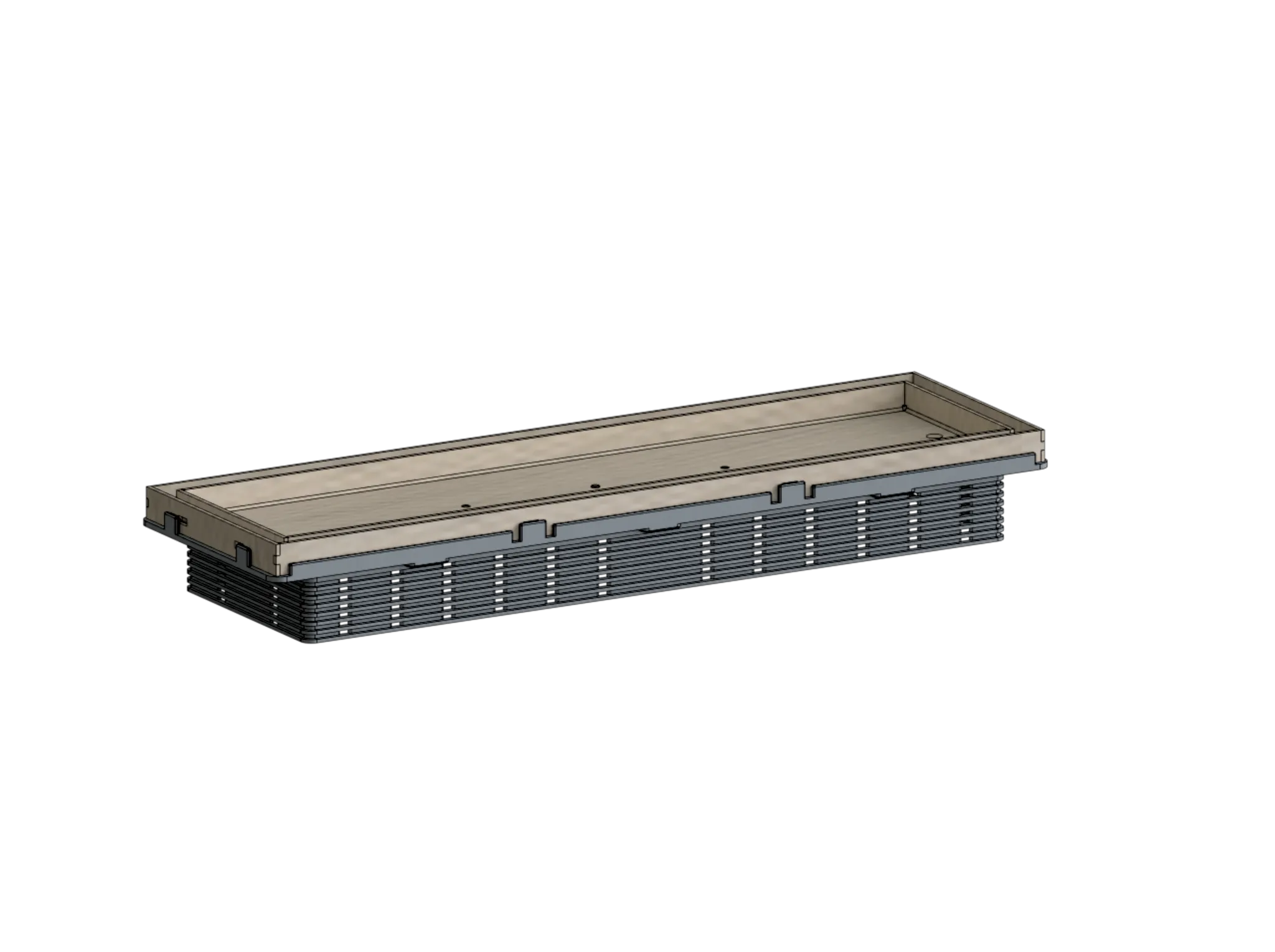 Duschrinne CeraFrame Connect, messing matt, 300 x 90 mm