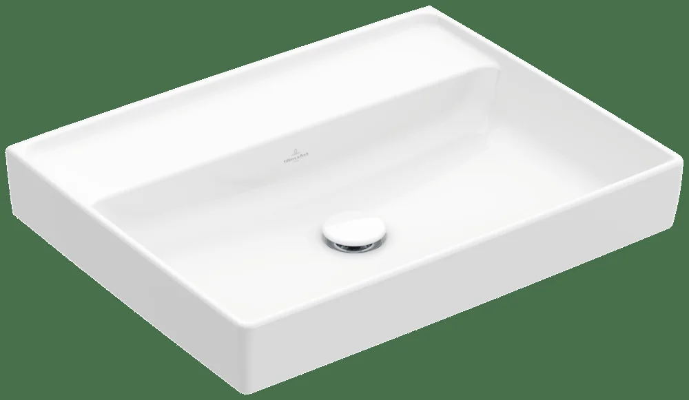 Villeroy & Boch Collaro Waschbecken 600x470mm Rechteck Weiß Alpin CeramicPlus