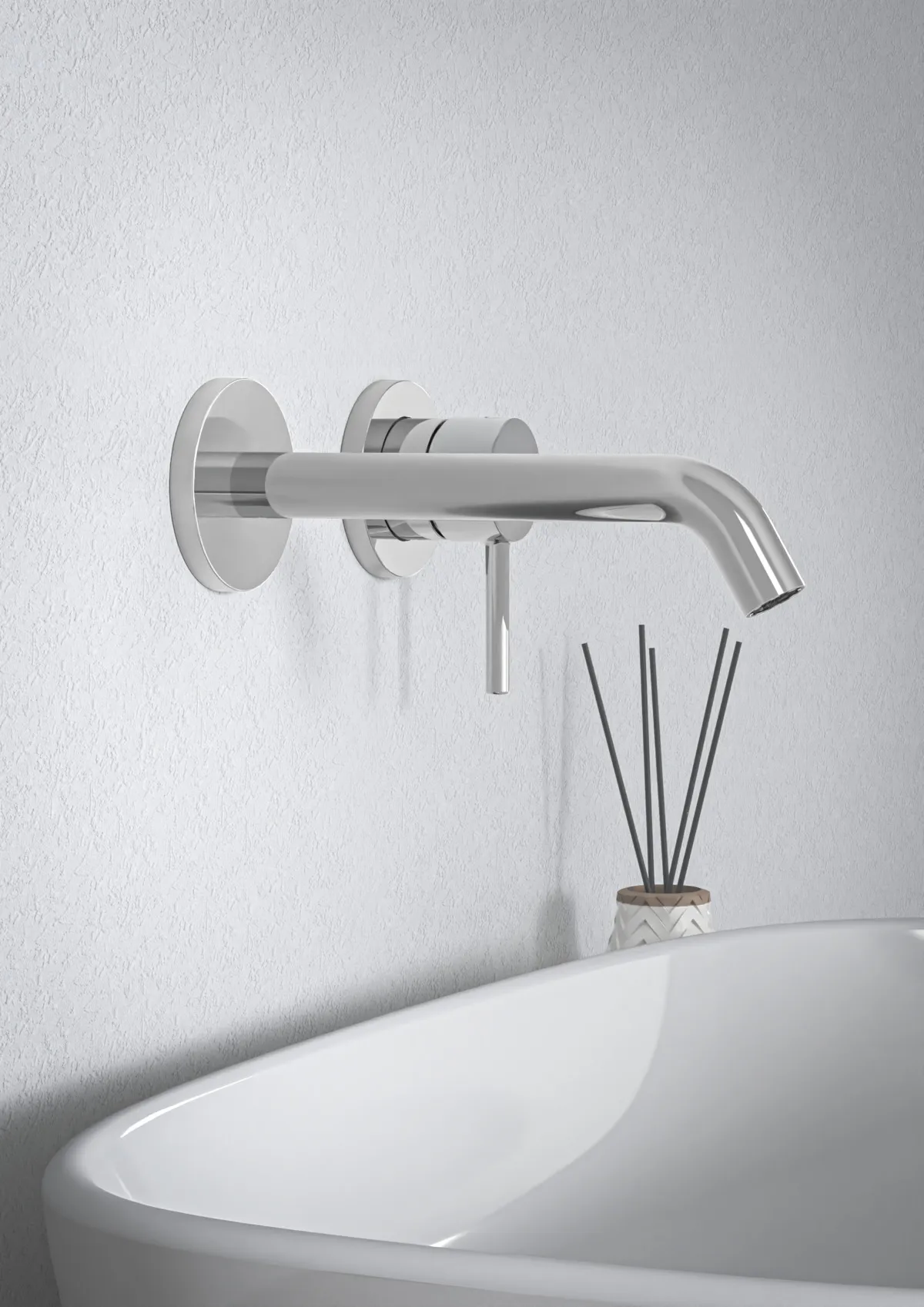 Wand-Waschtischarmatur Ceraline Nuovo Ausladung 180mm Chrom Wand-Waschtischarmatur Ceraline Nuovo Ausladung 180mm Chrom