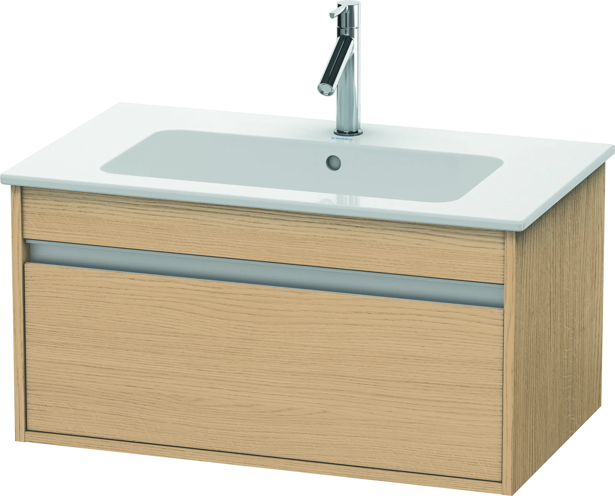 Duravit Waschtischunterschrank wandhängend „Ketho“ 80 × 41 × 47,5 cm Eiche Natur