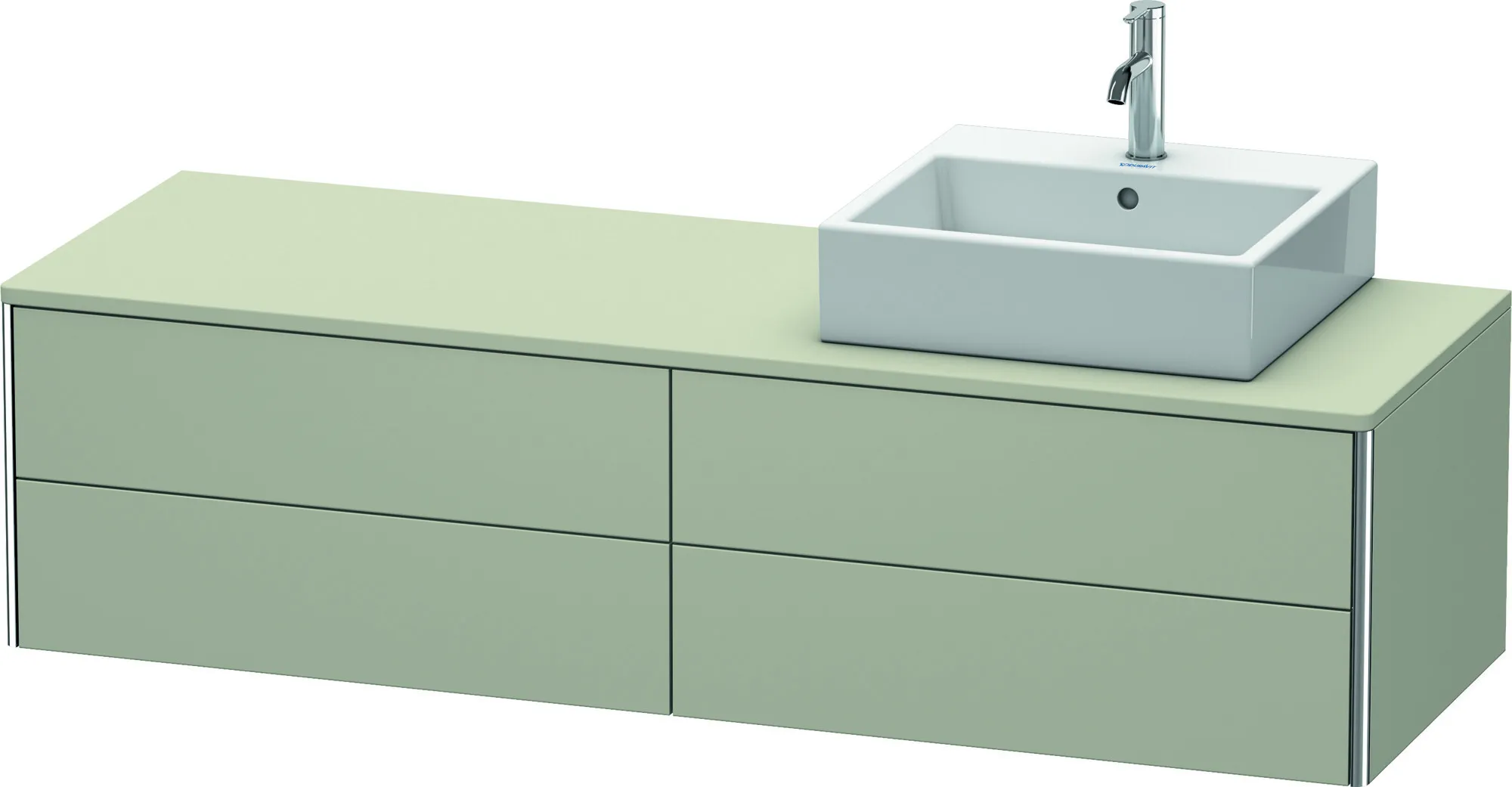 Duravit Waschtischunterschrank wandhängend „XSquare“ 160 × 40 × 54,8 cm Taupe Seidenmatt Duravit Waschtischunterschrank wandhängend „XSquare“ 160 × 40 × 54,8 cm Taupe Seidenmatt