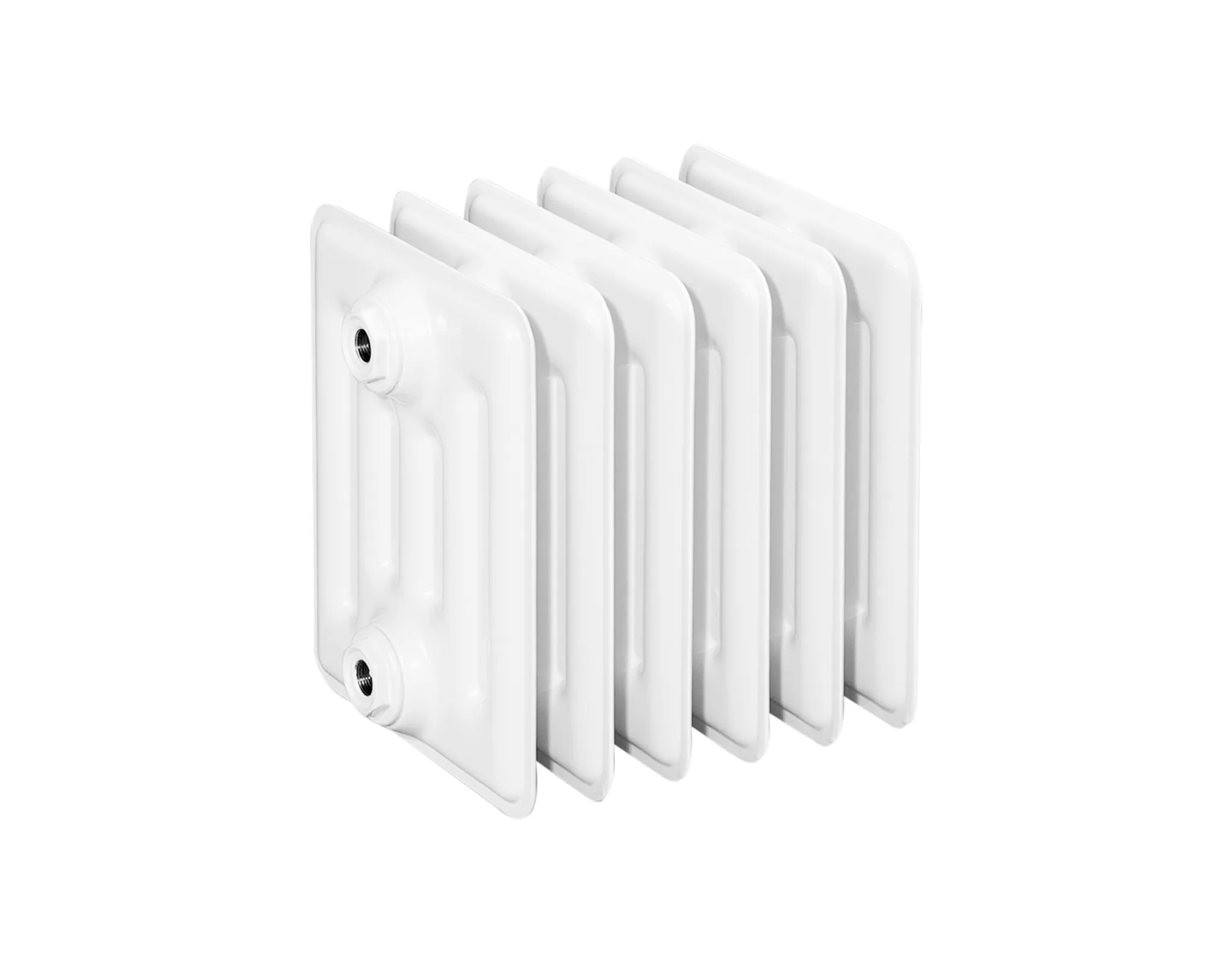 Beispielbild eines Heizkörpers mit 6 Gliedern ASW DIN-Stahlradiator HG-TEC, 22 Glieder, Nabenabstand 200 mm, 1100 x 300 x 250 mm in RAL 9010