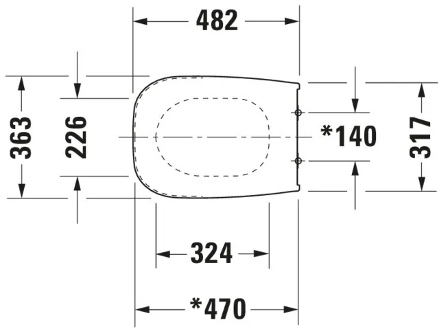 Duravit WC-Sitz „D-Code“ 36,2 × 47,8 × 5,5 cm