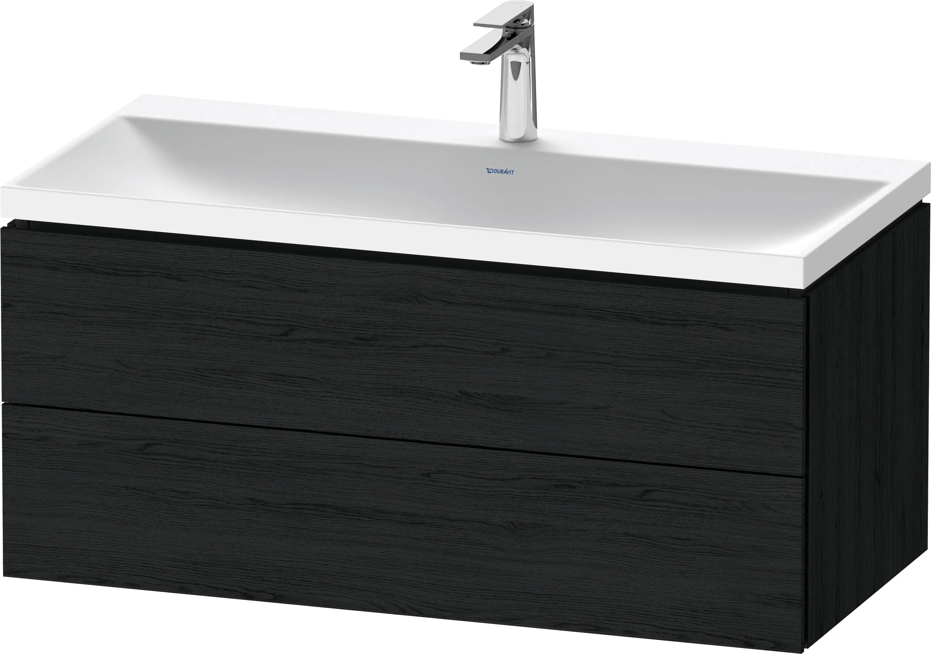 Duravit Möbelset c-shaped Set wandhängend wandhängend „L-Cube“ 100 × 48 × 48 cm Eiche Schwarz