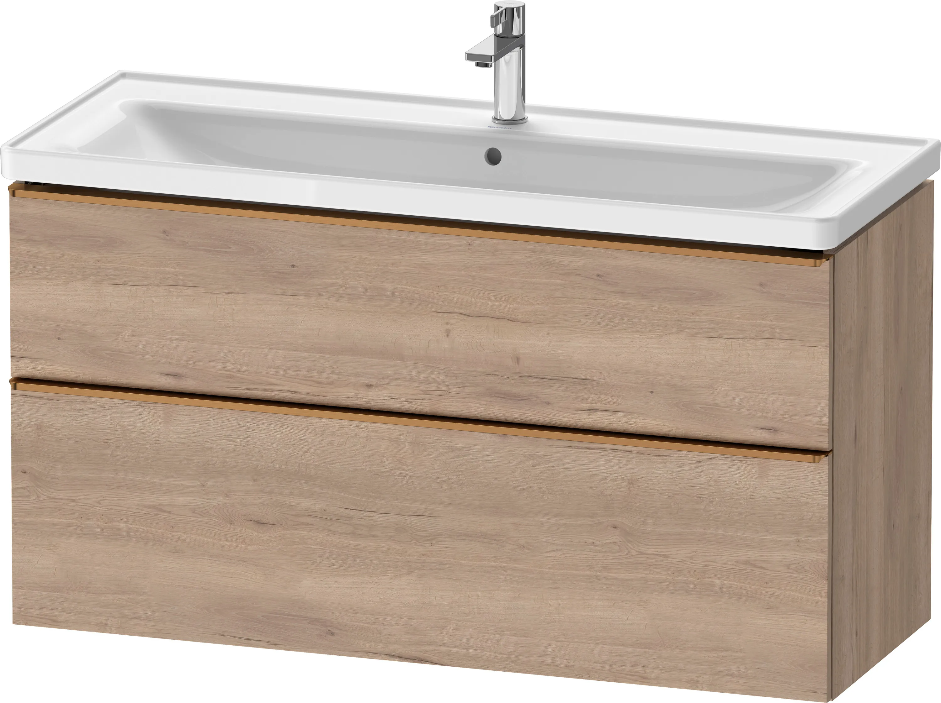 Duravit Waschtischunterschrank wandhängend „D-Neo“ 118,4 × 62,5 × 45,2 cm Eiche Marmoriert