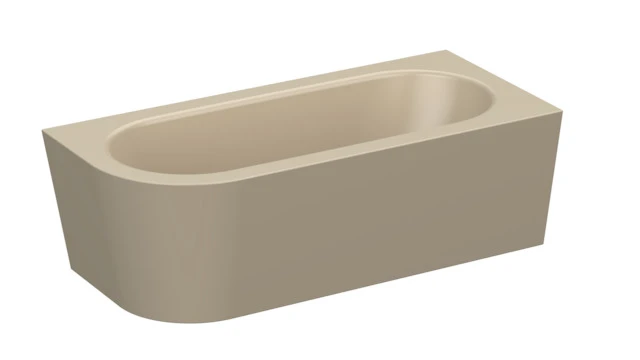 Bette BetteSilhouette Badewanne Eck Starlet V Sand 1750x800x420/575 mm glasierter Titan-Stahl 2-Sitzer Schürzenwanne