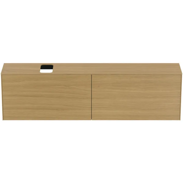 Ideal Standard Conca Waschtischunterschrank, Eiche hell, 1987x373x550 mm, 2 Auszüge mit Push-Open und Softclose-Einzug
