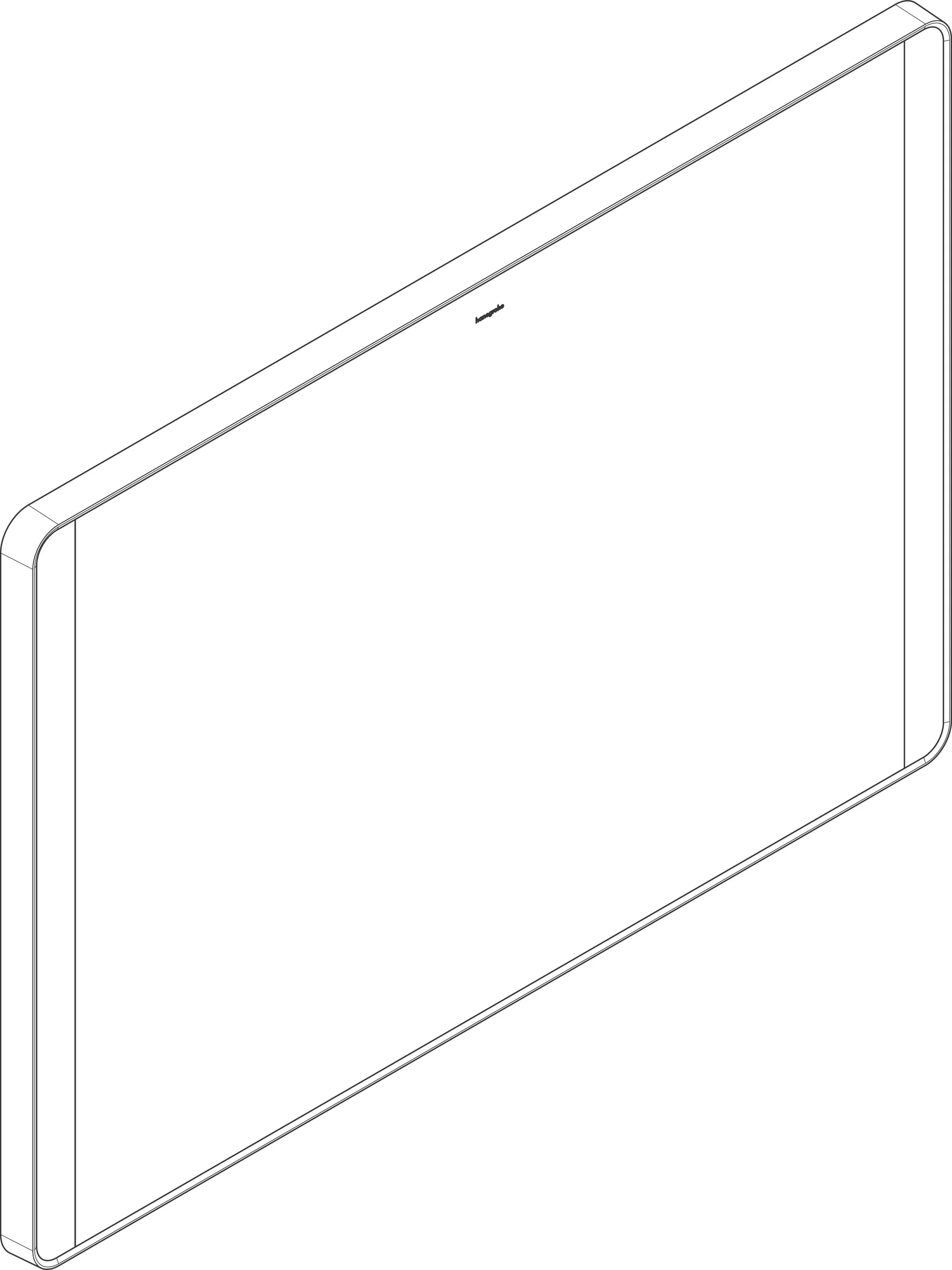 Hansgrohe Xarita Lite Q Spiegel mit seitlicher LED-Beleuchtung IR Sensor, Mattschwarz, Maße: 1000x700x30 mm