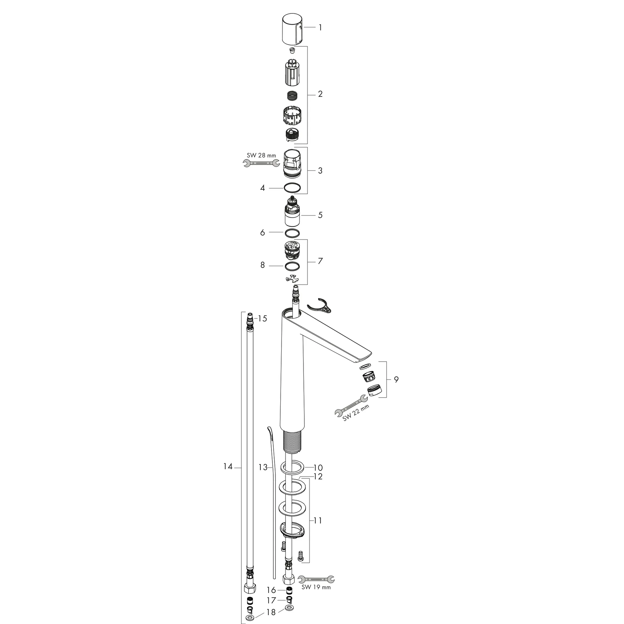 Waschtischmischer 240 Talis Select E chrom Waschtischmischer 240 Talis Select E chrom