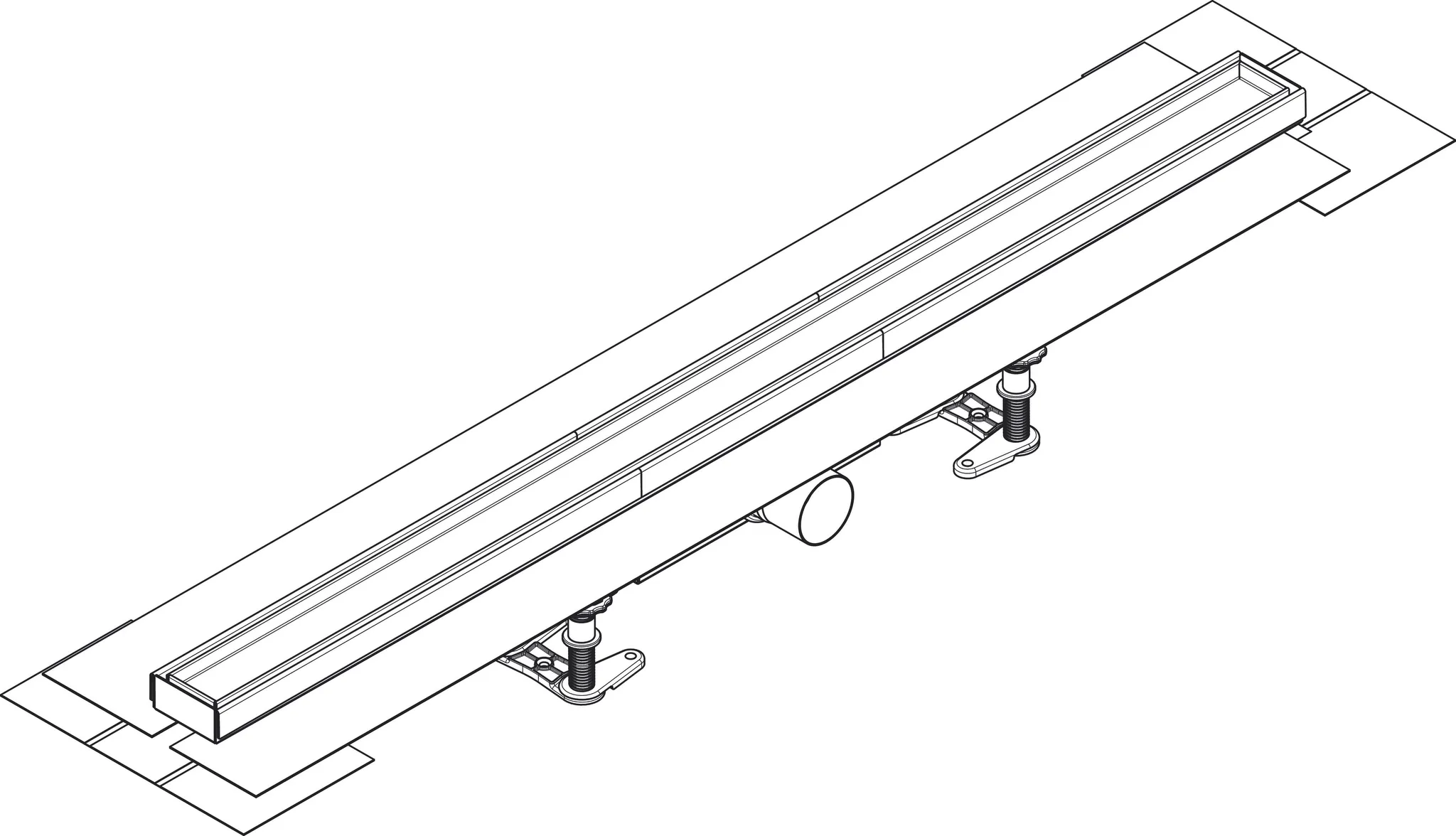 Hansgrohe RainDrain Compact Komplettset Duschrinne 1000 befliesbar Hansgrohe RainDrain Compact Komplettset Duschrinne 1000 befliesbar