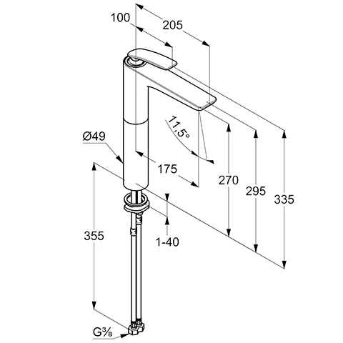 Kludi BALANCE Waschschüssel-EHM mattschwarz/chrom Kludi BALANCE Waschschüssel-EHM mattschwarz/chrom