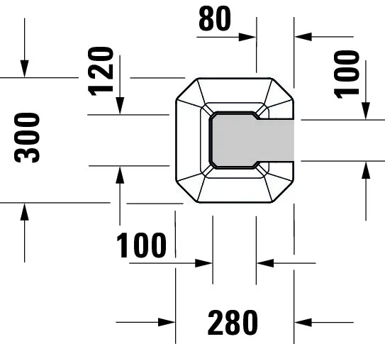 Standsäule 1930 für 043880 und 043870, weiß