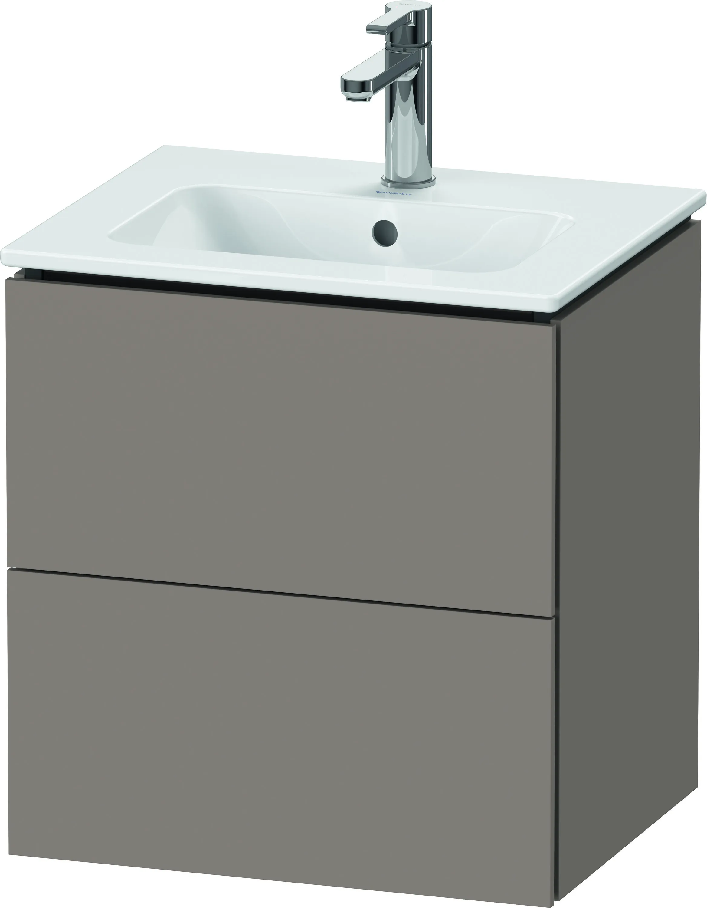 Duravit Waschtischunterschrank wandhängend „L-Cube“ 52 × 55 × 42,1 cm Basalt Matt