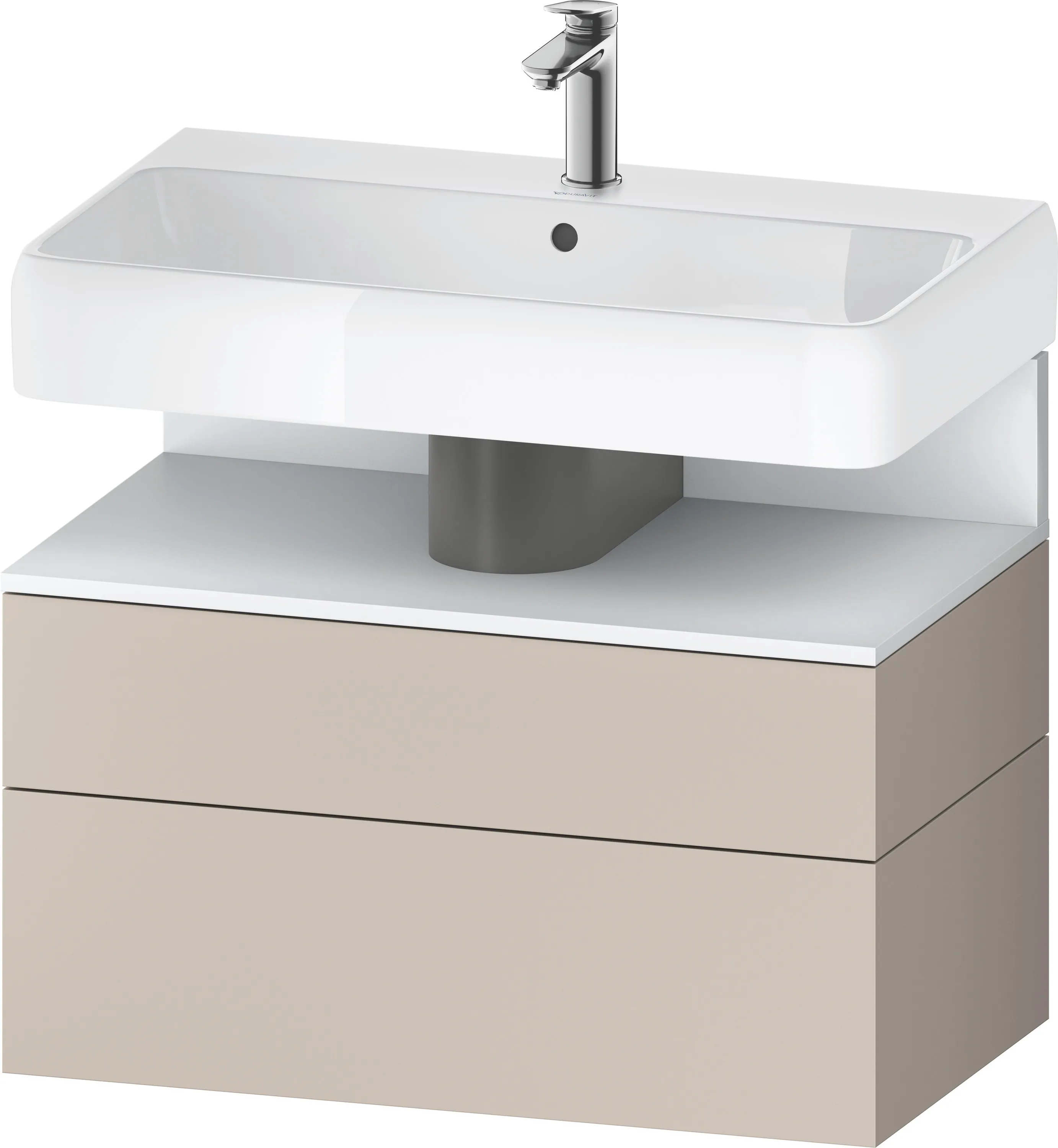 Duravit Waschtischunterschrank wandhängend „Qatego“ 79 × 59 × 47 cm in, ohne Beleuchtung Duravit Waschtischunterschrank wandhängend „Qatego“ 79 × 59 × 47 cm in, ohne Beleuchtung