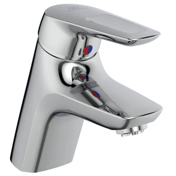 Waschtischarmatur Ceramix Blue, Niederdruck, mit Ablaufgarnitur, Ausladung 135mm, Chrom Waschtischarmatur Ceramix Blue, Niederdruck, mit Ablaufgarnitur, Ausladung 135mm, Chrom
