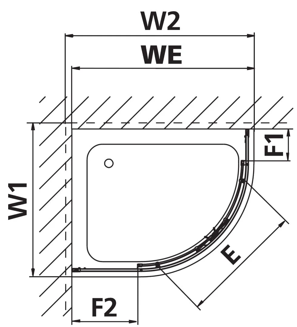 Kermi Duschdesign IBIZA 2000 Viertelkreis-Duschkabine (Gleittüren)
