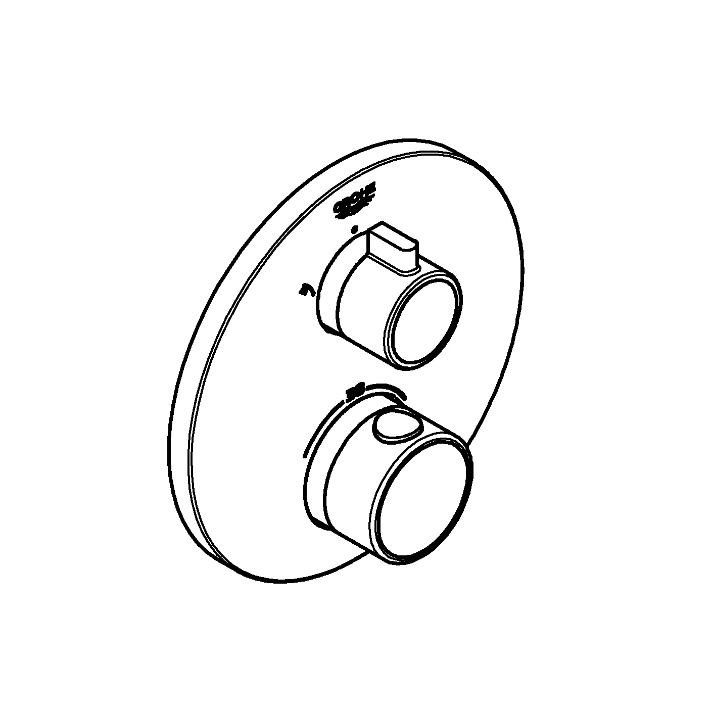 Grohe Grohtherm Thermostat-Brausebatterie mit integrierter 2-Wege-Umstellung matt black Grohe Grohtherm Thermostat-Brausebatterie mit integrierter 2-Wege-Umstellung matt black