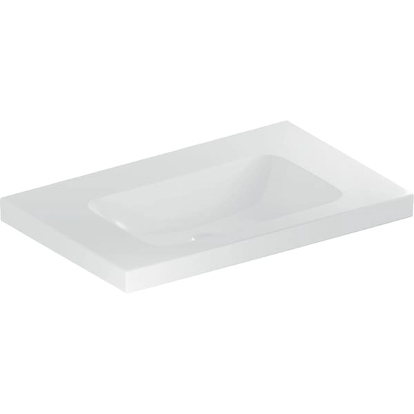 Wandwaschtisch mit Ablagefläche „iCon Light“, rechteckig, Ablagefläche links und rechts, mittig 75 × 48 cm Wandwaschtisch mit Ablagefläche „iCon Light“, rechteckig, Ablagefläche links und rechts, mittig 75 × 48 cm