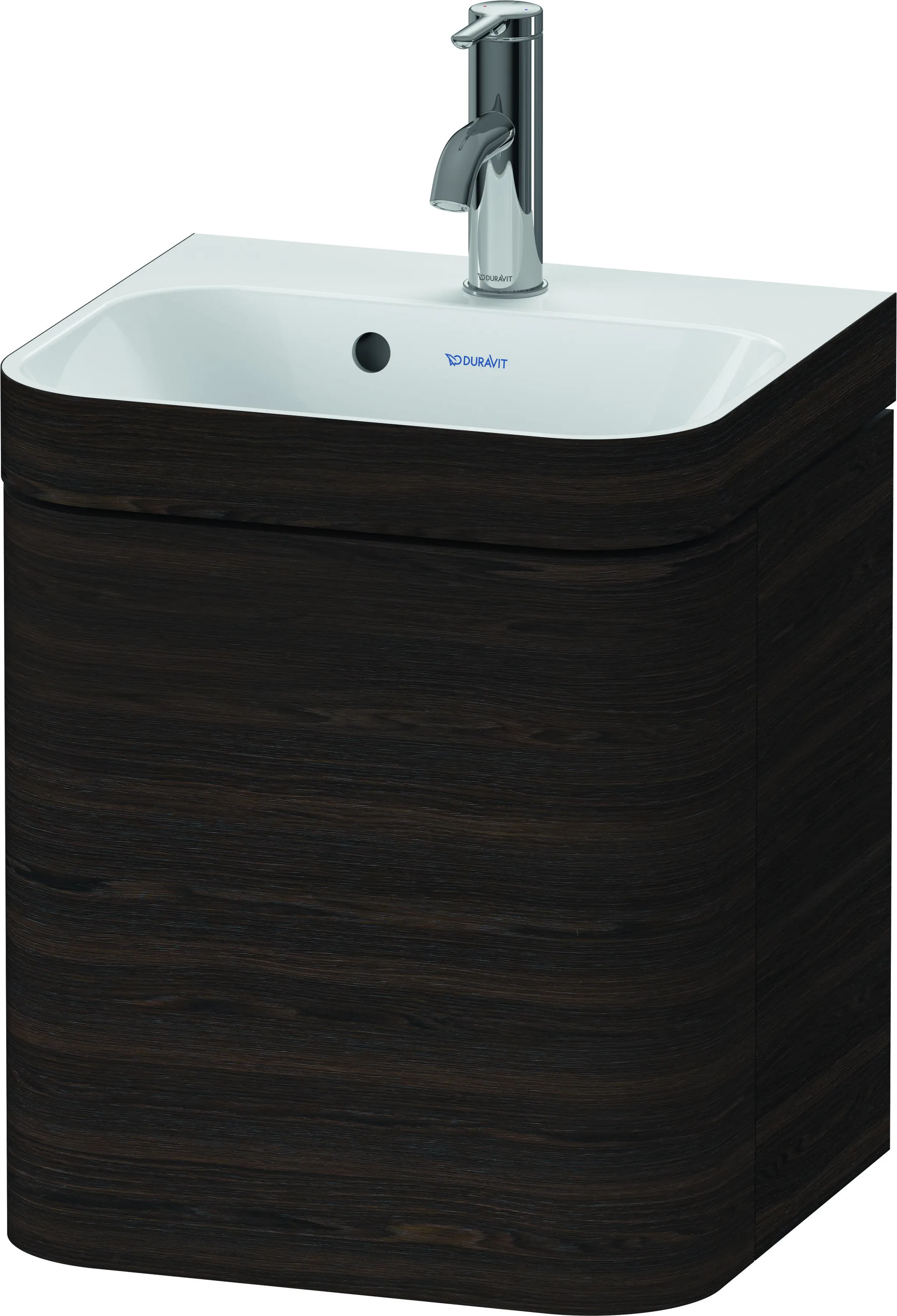 Duravit Waschtischunterschrank c-shaped Set wandhängend „Happy D.2 Plus“ 40 × 48 × 36 cm Nussbaum gebürstet