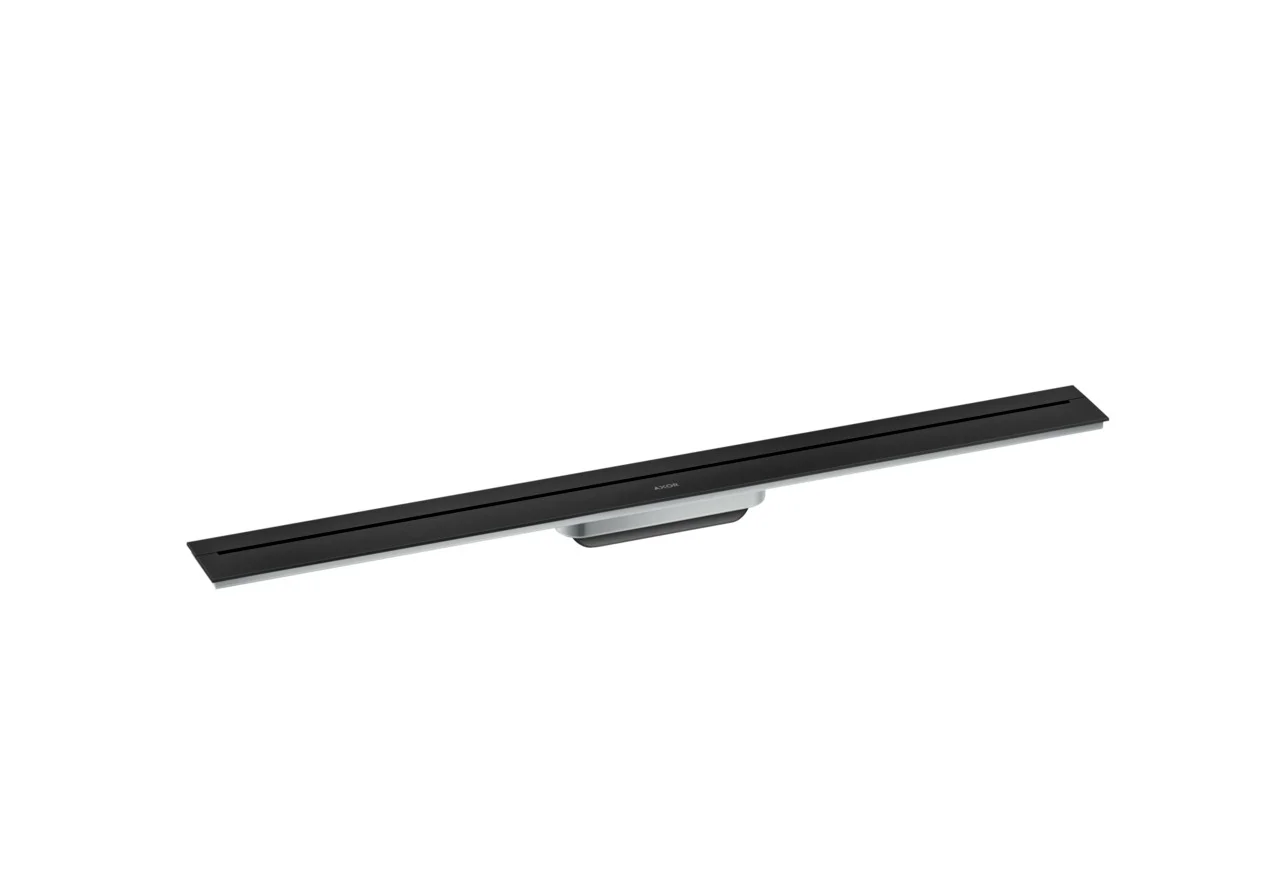 Hansgrohe AXOR Drain Duschrinnen-Fertigset, wandangebunden, mattschwarz, 900 mm Länge, bis 18 mm Fliesenstärke, Edelstahl V2A Hansgrohe AXOR Drain Duschrinnen-Fertigset, wandangebunden, mattschwarz, 900 mm Länge, bis 18 mm Fliesenstärke, Edelstahl V2A