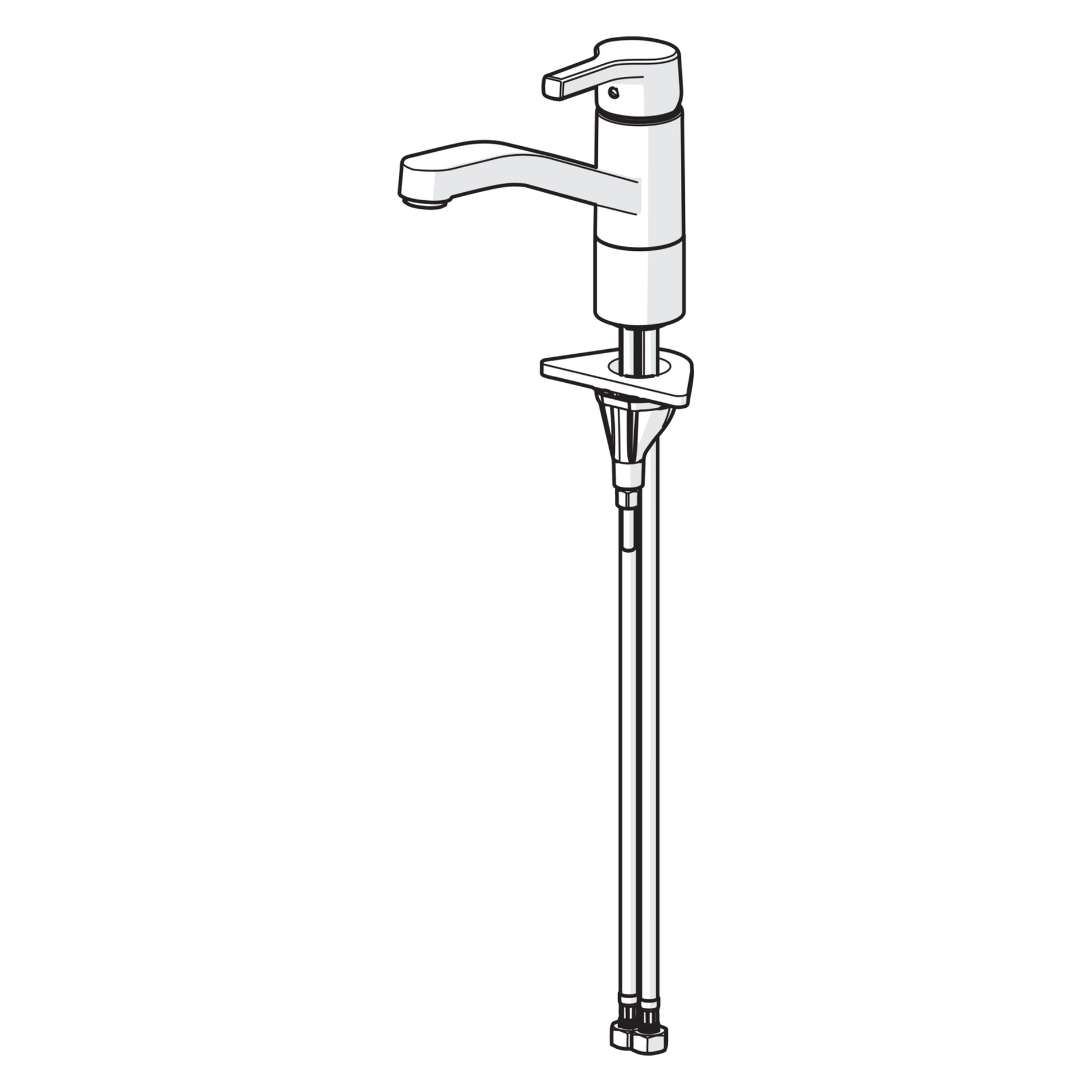 Hansa Einhand-Küchenarmatur „Paleno“ Ausladung 216 mm in chrom Hansa Einhand-Küchenarmatur „Paleno“ Ausladung 216 mm in chrom