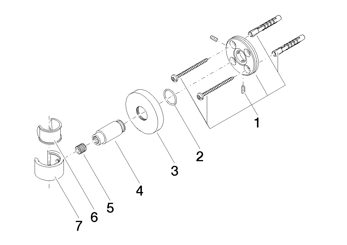 Dornbracht Brausehalter - Rosette D. 55 mm Dornbracht Brausehalter - Rosette D. 55 mm