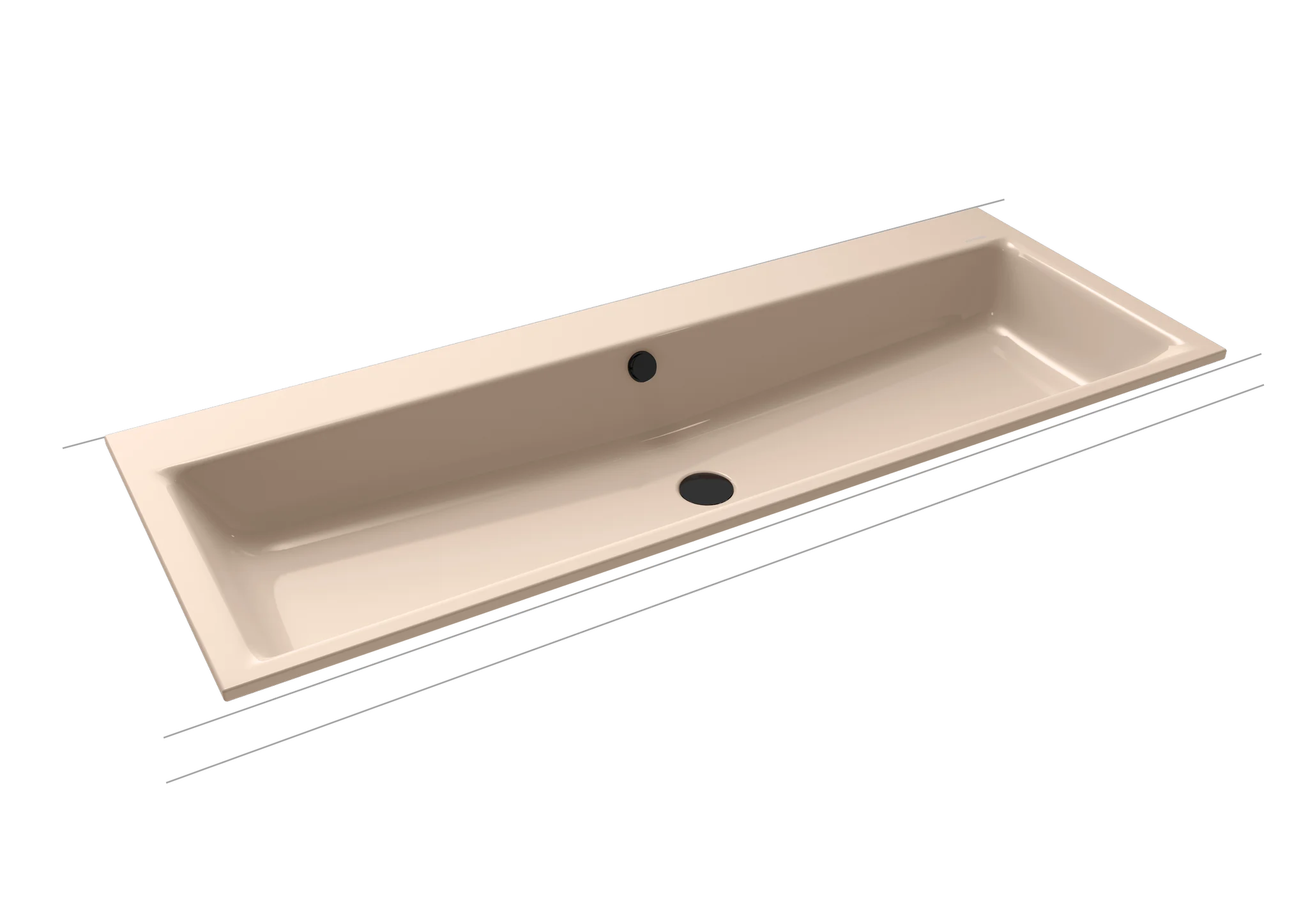 Kaldewei PURO Einbauwaschtisch, 1200x460 mm, bahamabeige, Perl-Effekt, Antidröhn mit Überlauf, Sichtteile schwarz matt 100 Kaldewei PURO Einbauwaschtisch, 1200x460 mm, bahamabeige, Perl-Effekt, Antidröhn mit Überlauf, Sichtteile schwarz matt 100