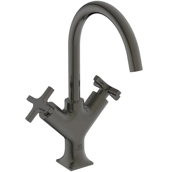 Waschtischarmatur Joy Neo ohne Ablaufgarnitur Ausladung 169mm Kreuzgriffe Magnetic Grey Waschtischarmatur Joy Neo ohne Ablaufgarnitur Ausladung 169mm Kreuzgriffe Magnetic Grey