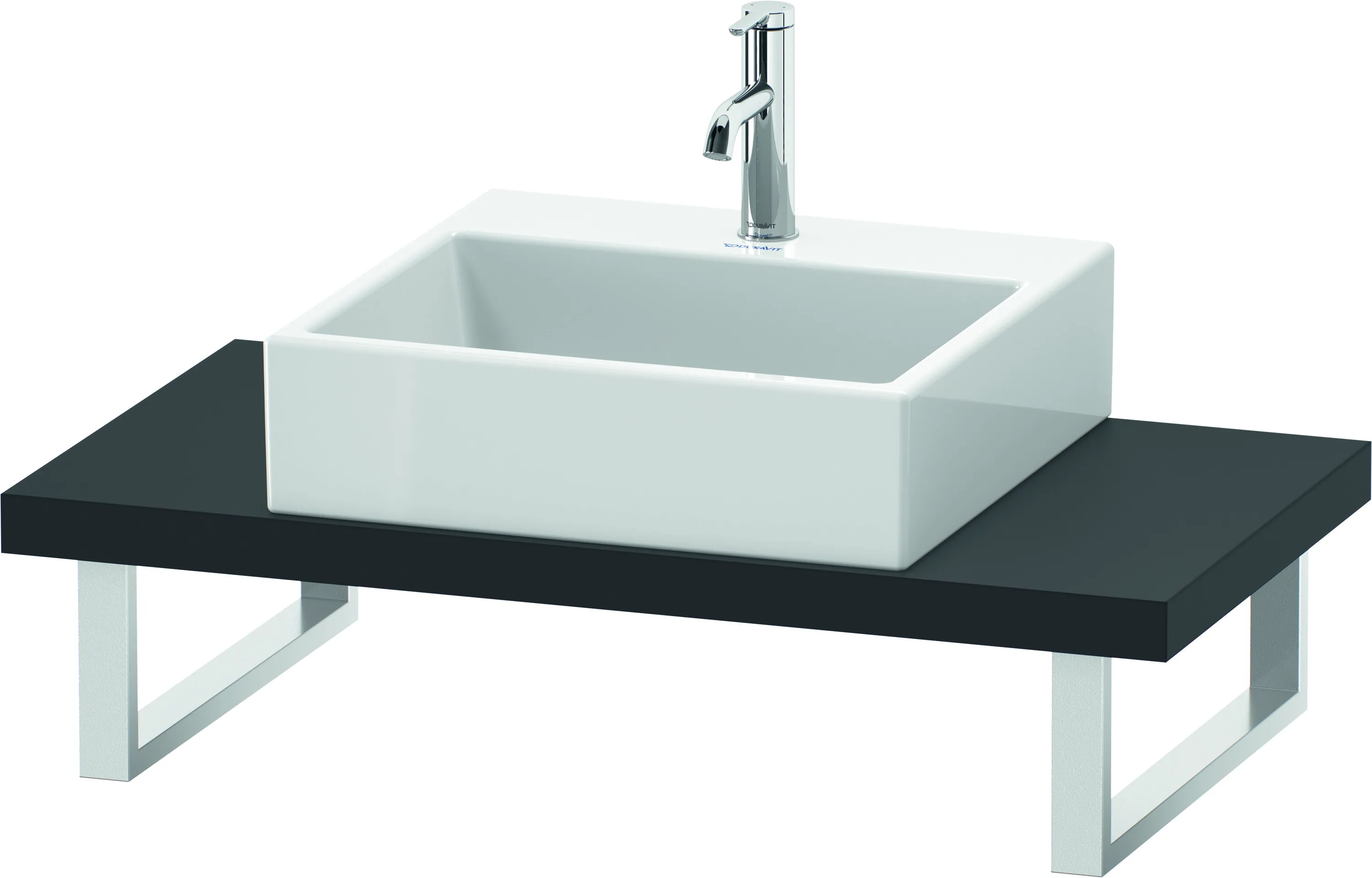 Duravit Konsole „L-Cube“ in Graphit Supermatt