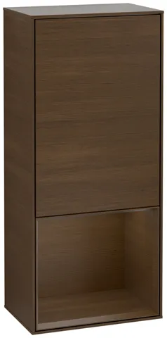 Villeroy & Boch Seitenschrank „Finion“ 41,8 × 93,6 cm 1 Tür, Anschlag rechts, mit Regalelement-Beleuchtung Anschlag rechts