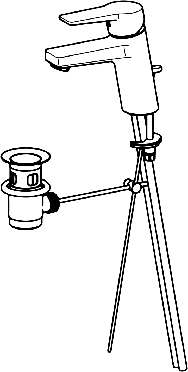 HansaTWIST Waschtischarmatur HansaTWIST 0909 Kupferrohr Zugstangenablaufgarnitur Ausladung 121 mm DN15 Chrom
