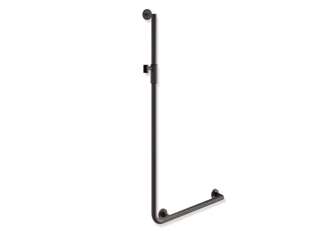 HEWI Haltegriff Ausführung rechts „System 900“ in Dunkelgrau Perlglimmer tiefmatt / Schwarz matt HEWI Haltegriff Ausführung rechts „System 900“ in Dunkelgrau Perlglimmer tiefmatt / Schwarz matt