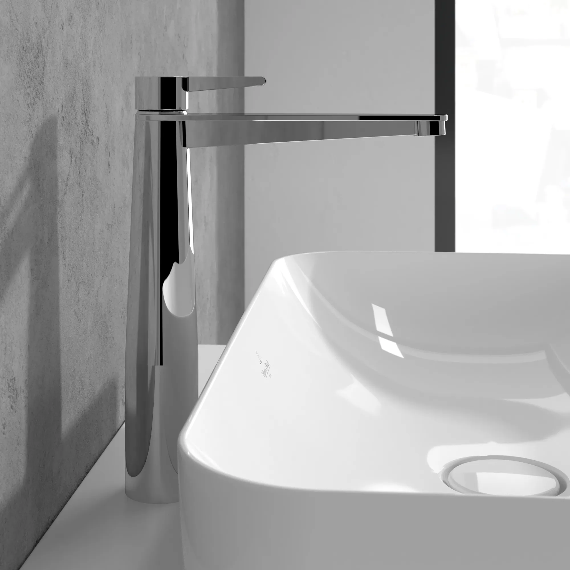 Villeroy & Boch Conum Einhebel-Waschtischarmatur erhöht TVW127005000, 49x278x215mm, Chrom Villeroy & Boch Conum Einhebel-Waschtischarmatur erhöht TVW127005000, 49x278x215mm, Chrom