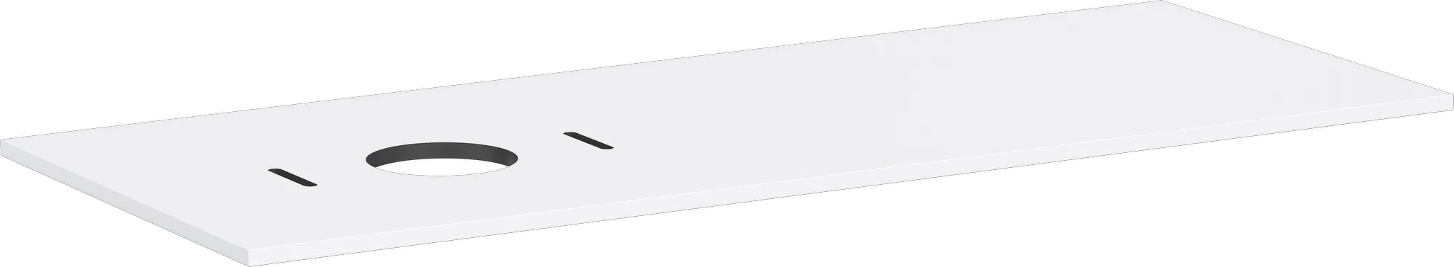 Hansgrohe Xilesa E Konsole 1375x550mm links Ausschnitt, Mattweiß Hansgrohe Xilesa E Konsole 1375x550mm links Ausschnitt, Mattweiß