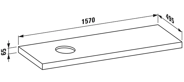 Waschtisch-Platte LANI 495x1570x65 mit Ausschnitt links inklusive 3 Befestigungselemente weiß matt Waschtisch-Platte LANI 495x1570x65 mit Ausschnitt links inklusive 3 Befestigungselemente weiß matt