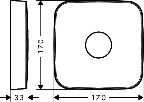 Verlängerungsrosette Axor 1-Loch chrom