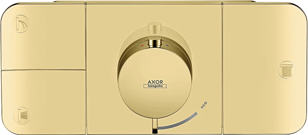 Hansgrohe AXOR One Thermostatmodul Unterputz, Chrom, 3 Verbraucher mit Eco-Funktion, max. Durchflussmenge 30 l/min bei 3 bar, inkl. Handbrause, Raindance und Seitenbrause Hansgrohe AXOR One Thermostatmodul Unterputz, Chrom, 3 Verbraucher mit Eco-Funktion, max. Durchflussmenge 30 l/min bei 3 bar, inkl. Handbrause, Raindance und Seitenbrause