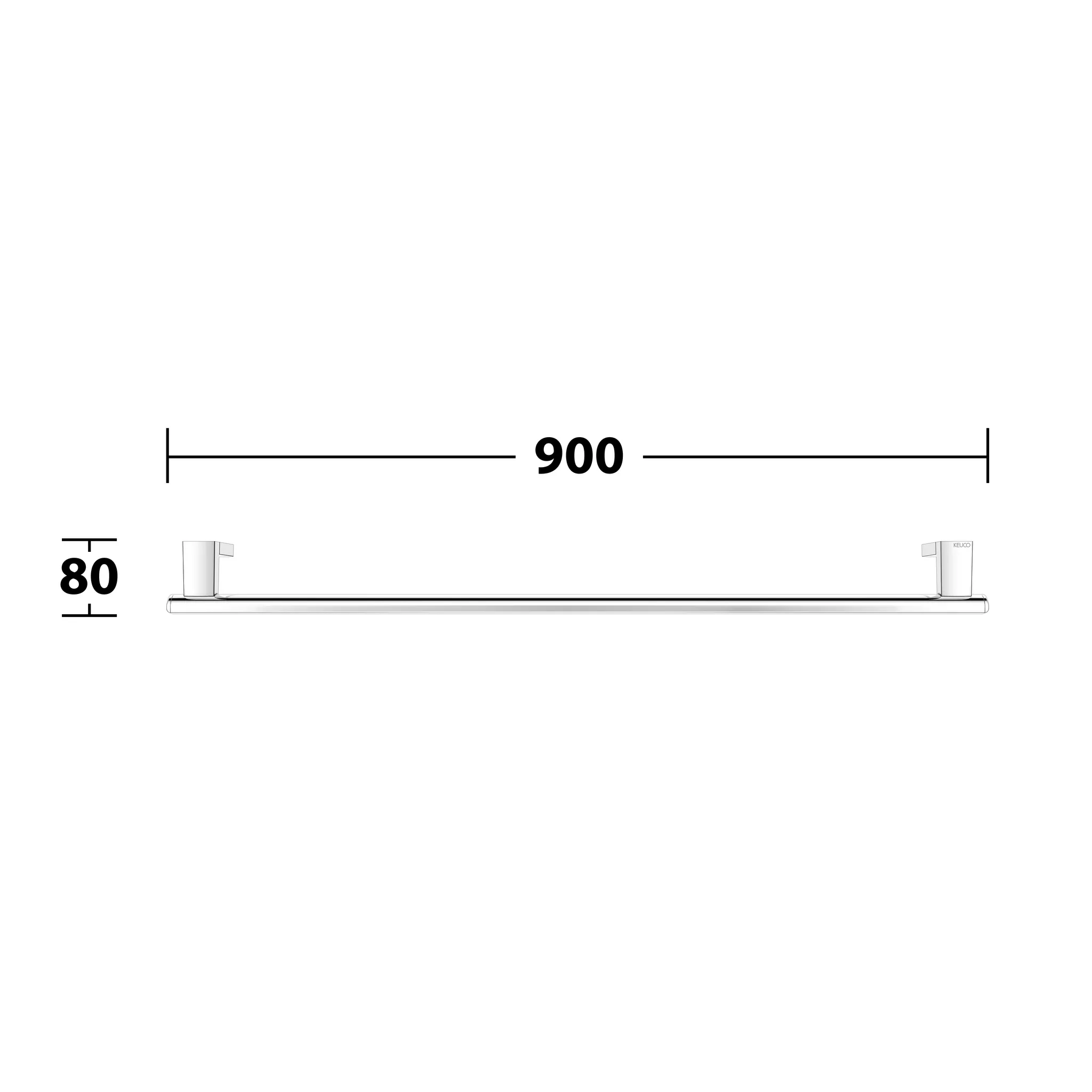 KEUCO Haltegriff „Axess“ 90 cm Ausführung in Verchromt