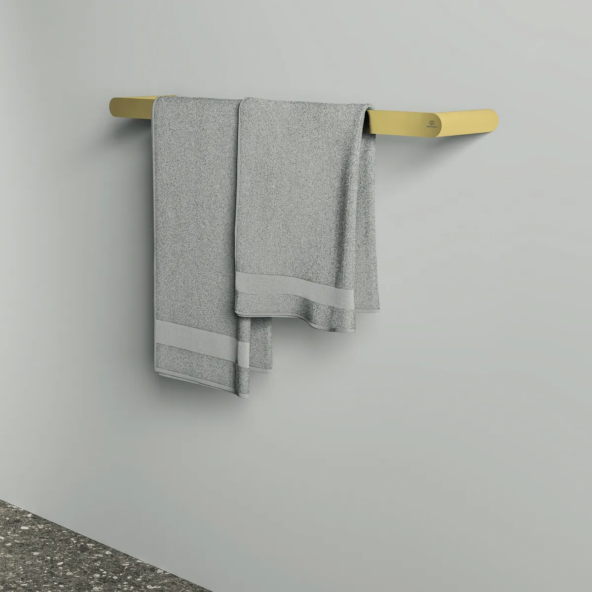 Ideal Standard Conca doppelte Handtuchhalter rund 600mm Brushed Gold Ideal Standard Conca doppelte Handtuchhalter rund 600mm Brushed Gold