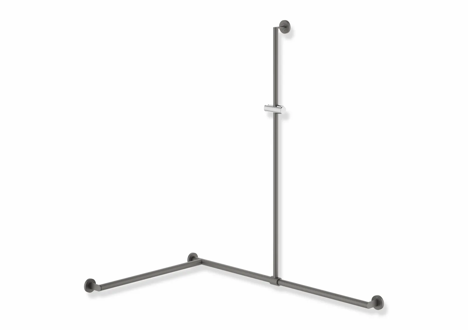 HEWI Duschhandlauf System 900 PG56, Dunkelgrau Perlglimmer tiefmatt