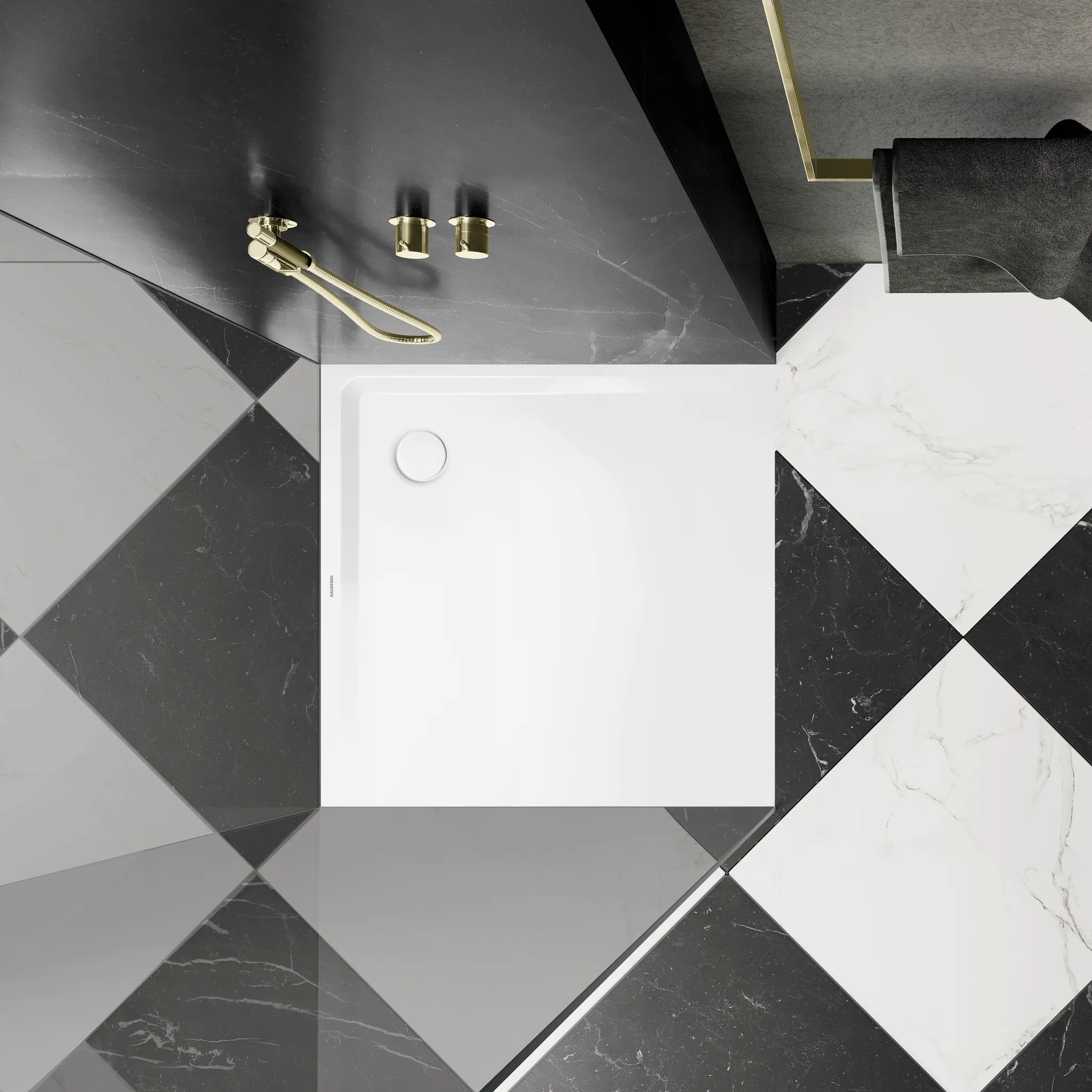 Kaldewei Duschwanne „Superplan“ 120 × 120 cm ohne Oberflächenbeschichtung, mit Perl-Effekt, in alpinweiß matt Kaldewei Duschwanne „Superplan“ 120 × 120 cm ohne Oberflächenbeschichtung, mit Perl-Effekt, in alpinweiß matt