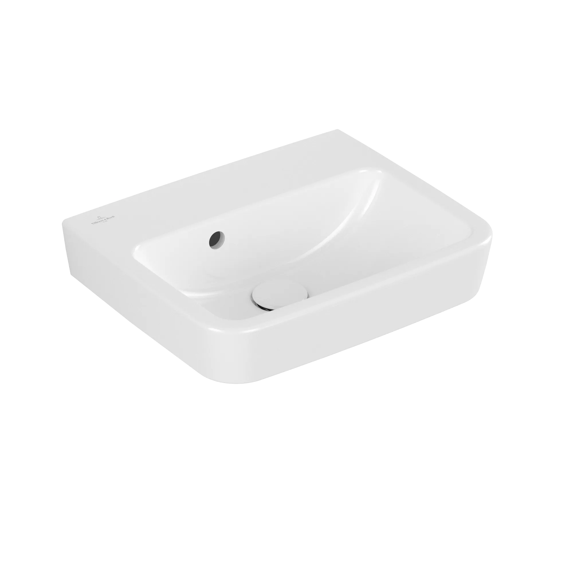 Villeroy & Boch O.novo Handwaschbecken 450x370mm Eckig mit Überlauf
