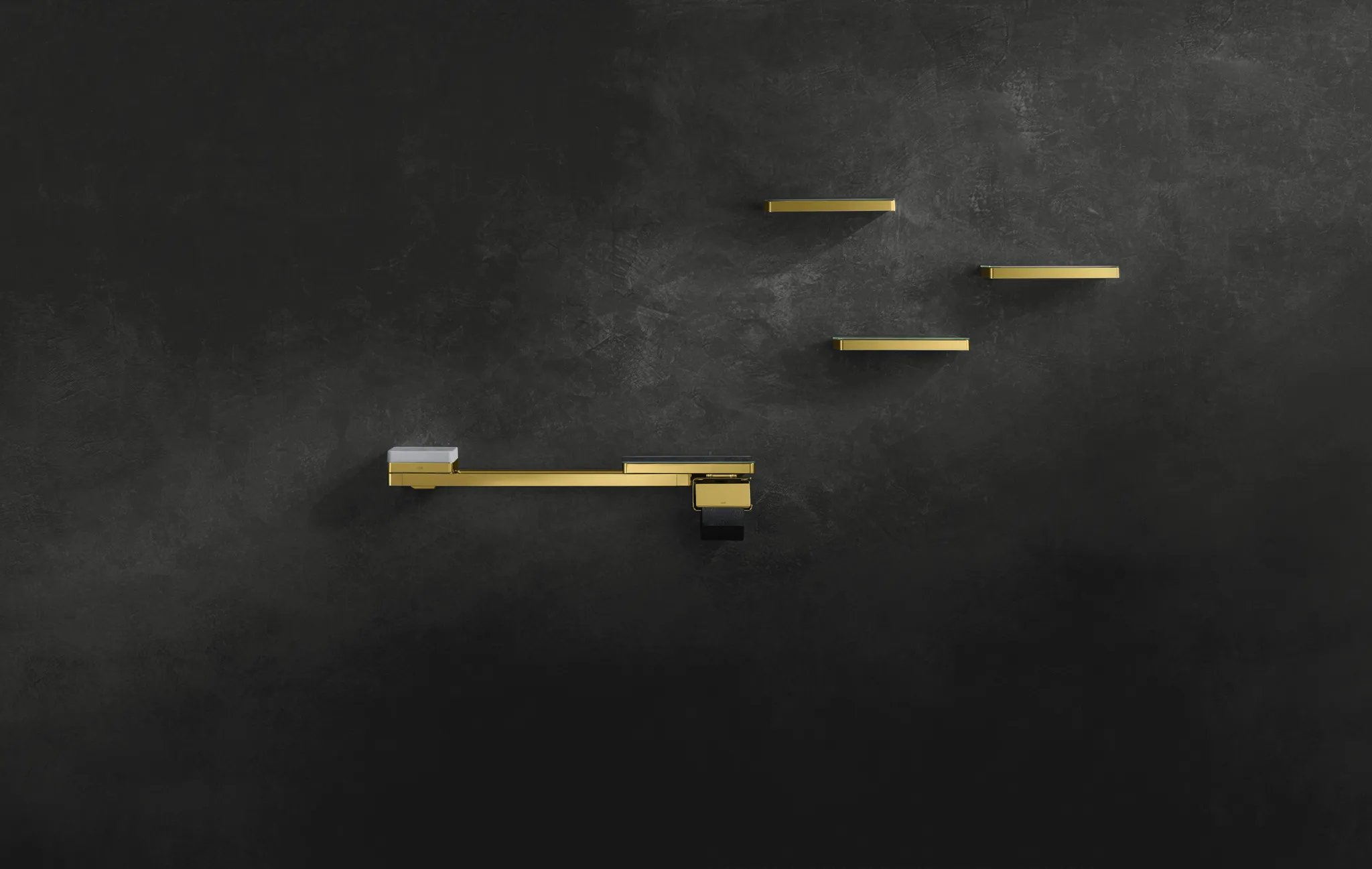 Hansgrohe AXOR Universal Softsquare Reling Badetuchhalter 600 mm, Polished Gold Optic