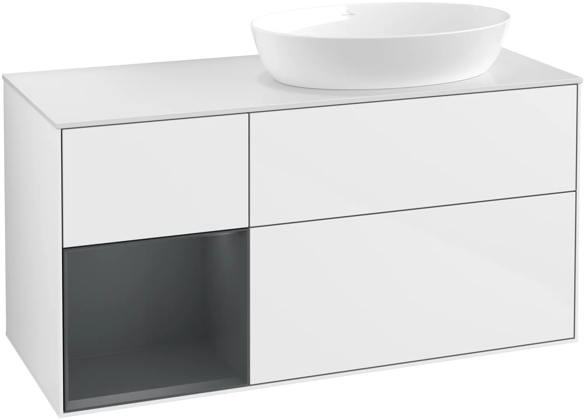 Villeroy & Boch Finion Waschbeckenunterschrank GA4 1200x603x501mm Glossy White/LMidnight Blue