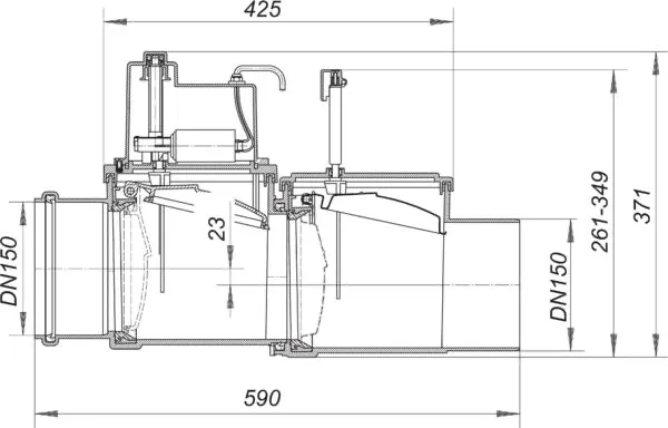 Rückstauverschluss Stausafe F, DN 150