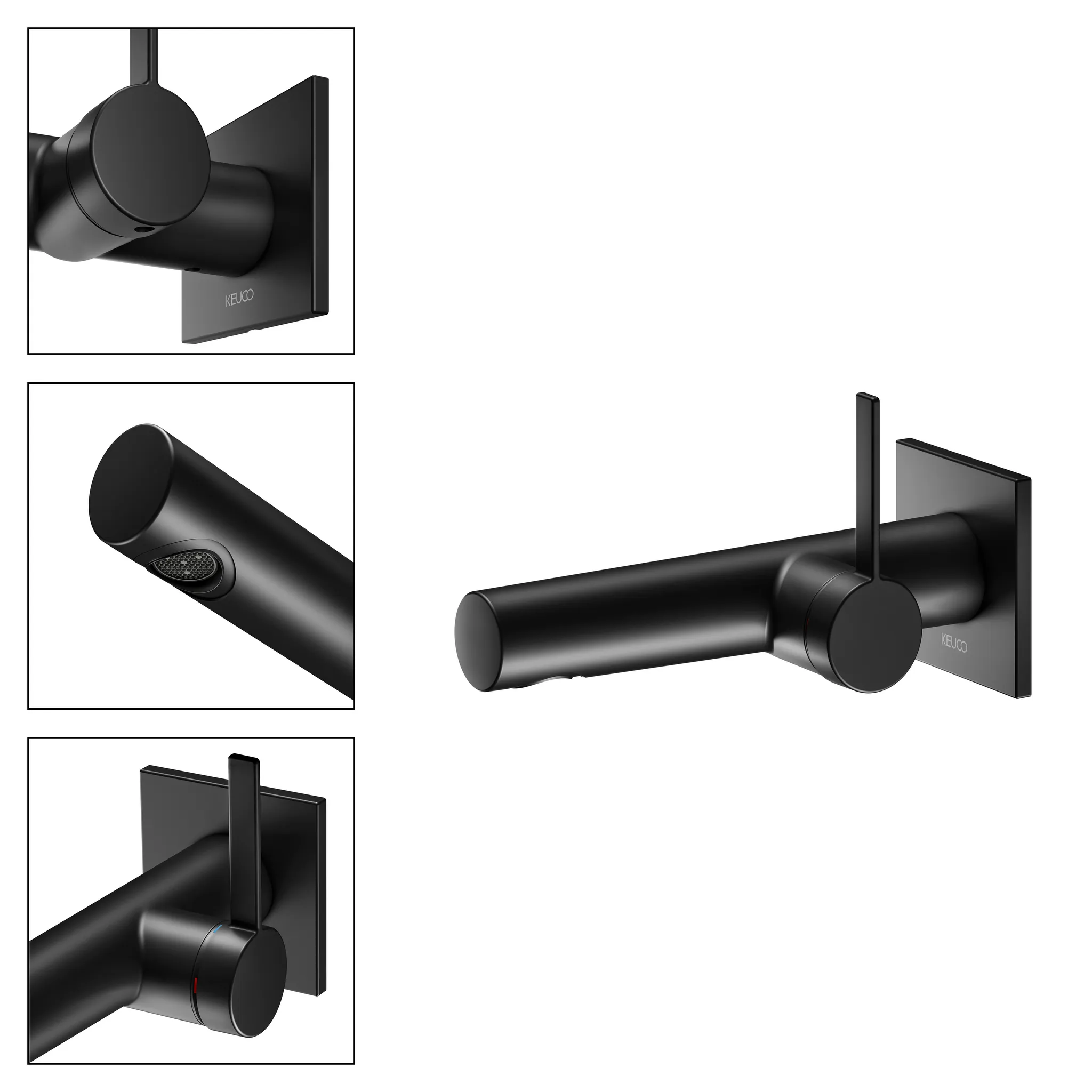 KEUCO IXMO Einhebel-Waschtischmischer Unterputz 1 Loch IXMO Pure schwarz matt KEUCO IXMO Einhebel-Waschtischmischer Unterputz 1 Loch IXMO Pure schwarz matt