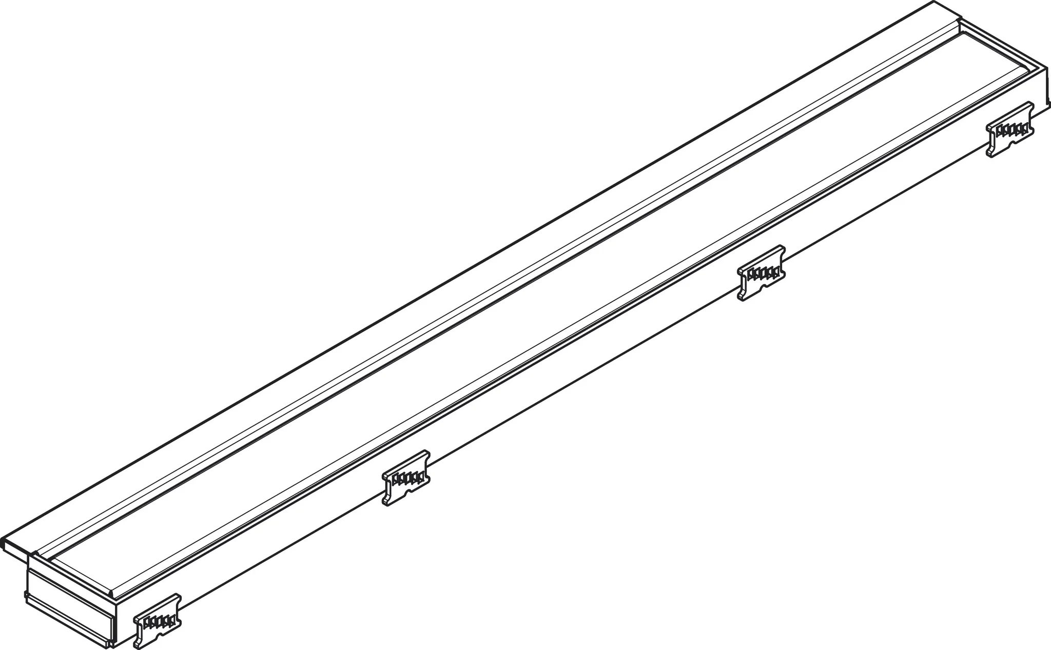 RainDrain Match Duschrinne 700 mm mit höhenverstellbaren Rahmen BST