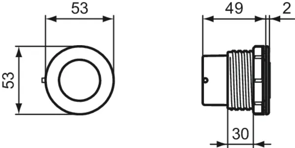 Betätigungsplatte XS P1 Septa Pro, pneumatische Auslösung, Chrom Betätigungsplatte XS P1 Septa Pro, pneumatische Auslösung, Chrom