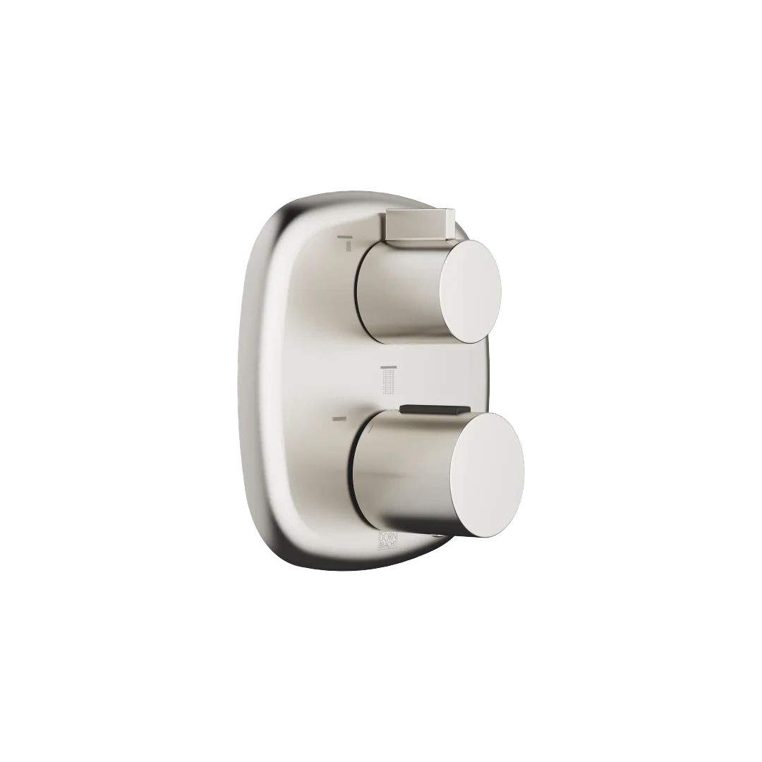 Dornbracht COYA UP-Thermostat mit Dreiwege-Mengenregulierung, Platin gebürstet, Abdeckplatte 150 x 150 mm