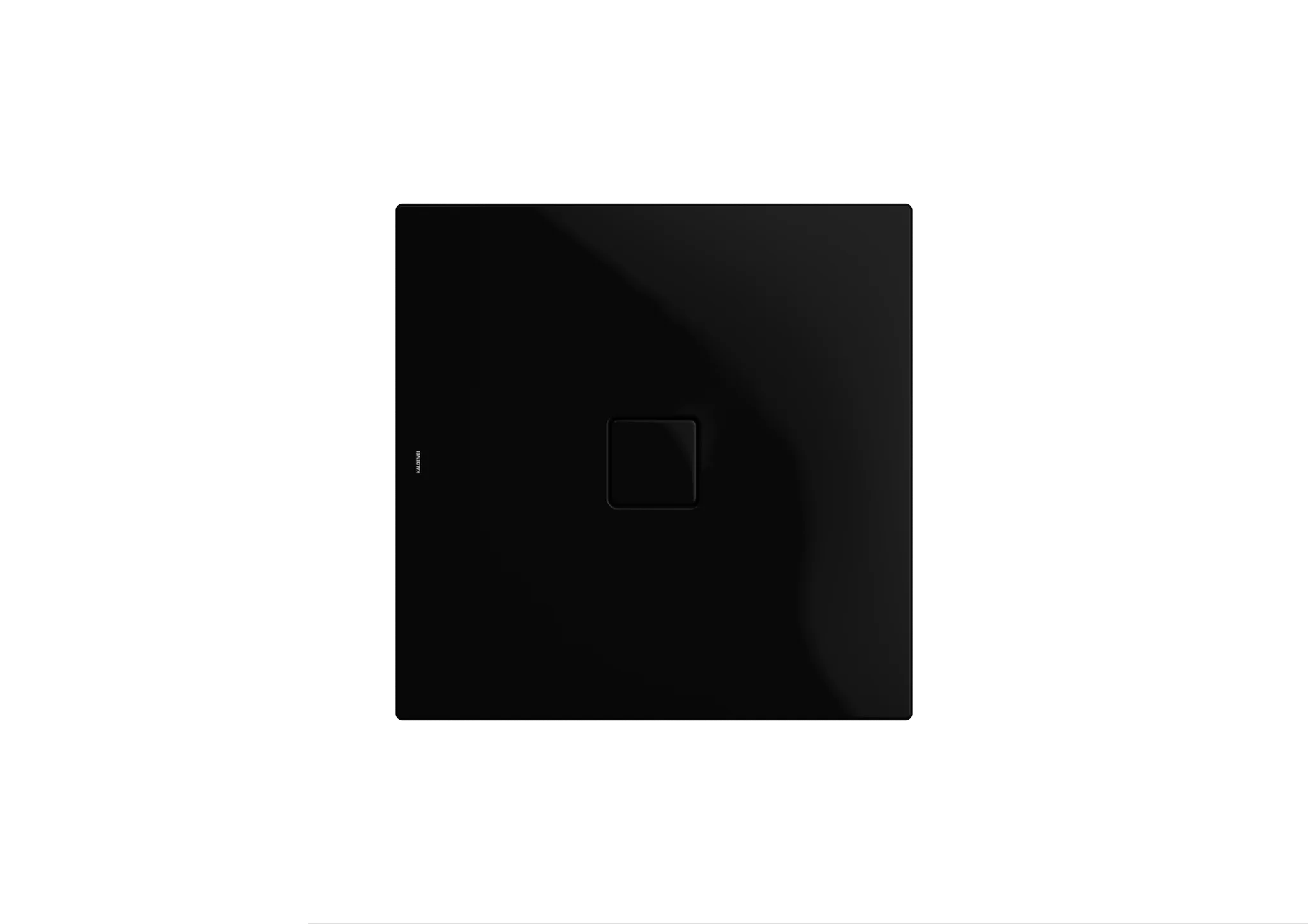 Kaldewei CONOFLAT Duschfläche mit extraflachem Wannenträger, schwarz, Perl-Effekt, 800x800 mm, 23 mm tief